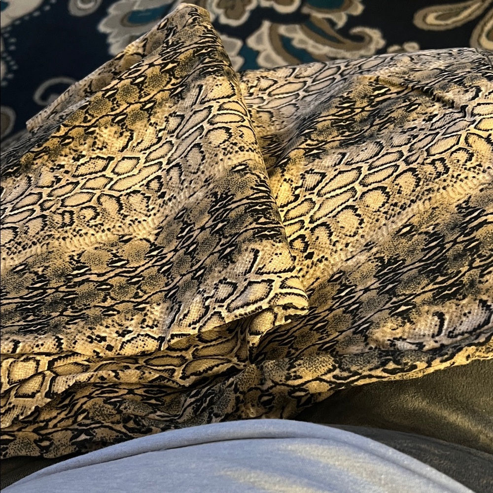 Snake-Print Pull On Slacks